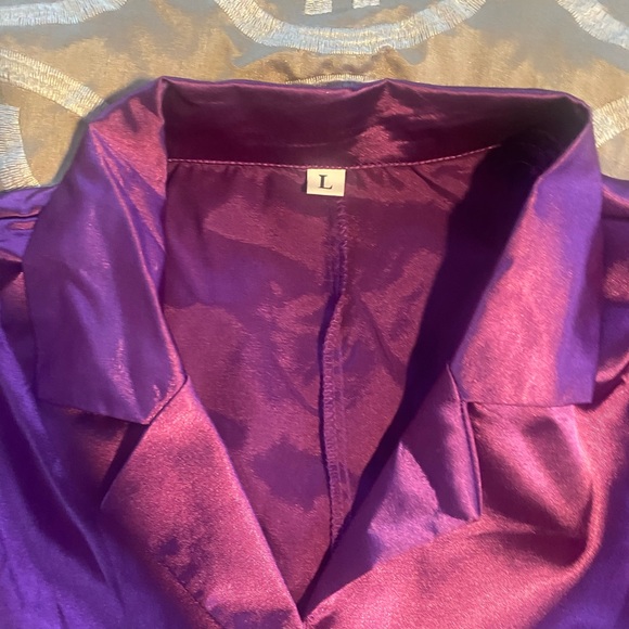 Purple satin blouse - Picture 5 of 5
